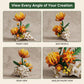 JYLWSMHMU Chrysanthemum Conch Building Blocks Set Artificial Flower Botanical Display Kit Creative DIY Desk Decor Unique Gift for Adults Women Home