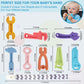 Yinghezu 8 Pack Chew Baby Teething Toys for 0-12 Months, Freezable BPA Free Silicone Baby Molar Teether Chew Toys, Hammer Wrench Spanner Pliers Hand