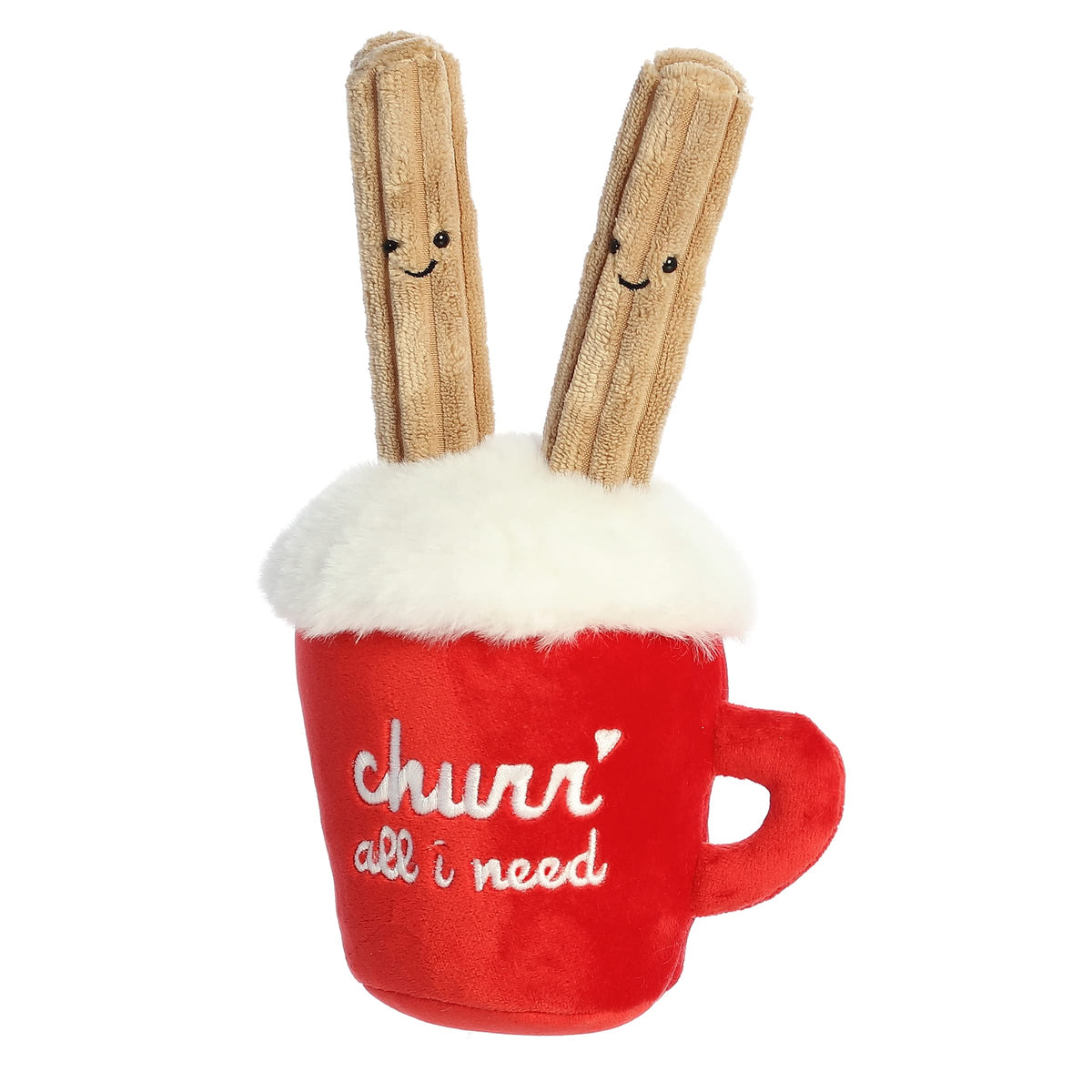 Aurora Witty JUST Sayin' Churr' All I Need Churros Stuffed Animal - Expressive Characters - Quirky Gift Ideas - Red 10 Inches