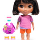 Dora Sing mit Mir Doll 35 cm for the Popular TV Series with 2 Songs and 25+ Phrases and Sounds Version in German/English and Italian/English for