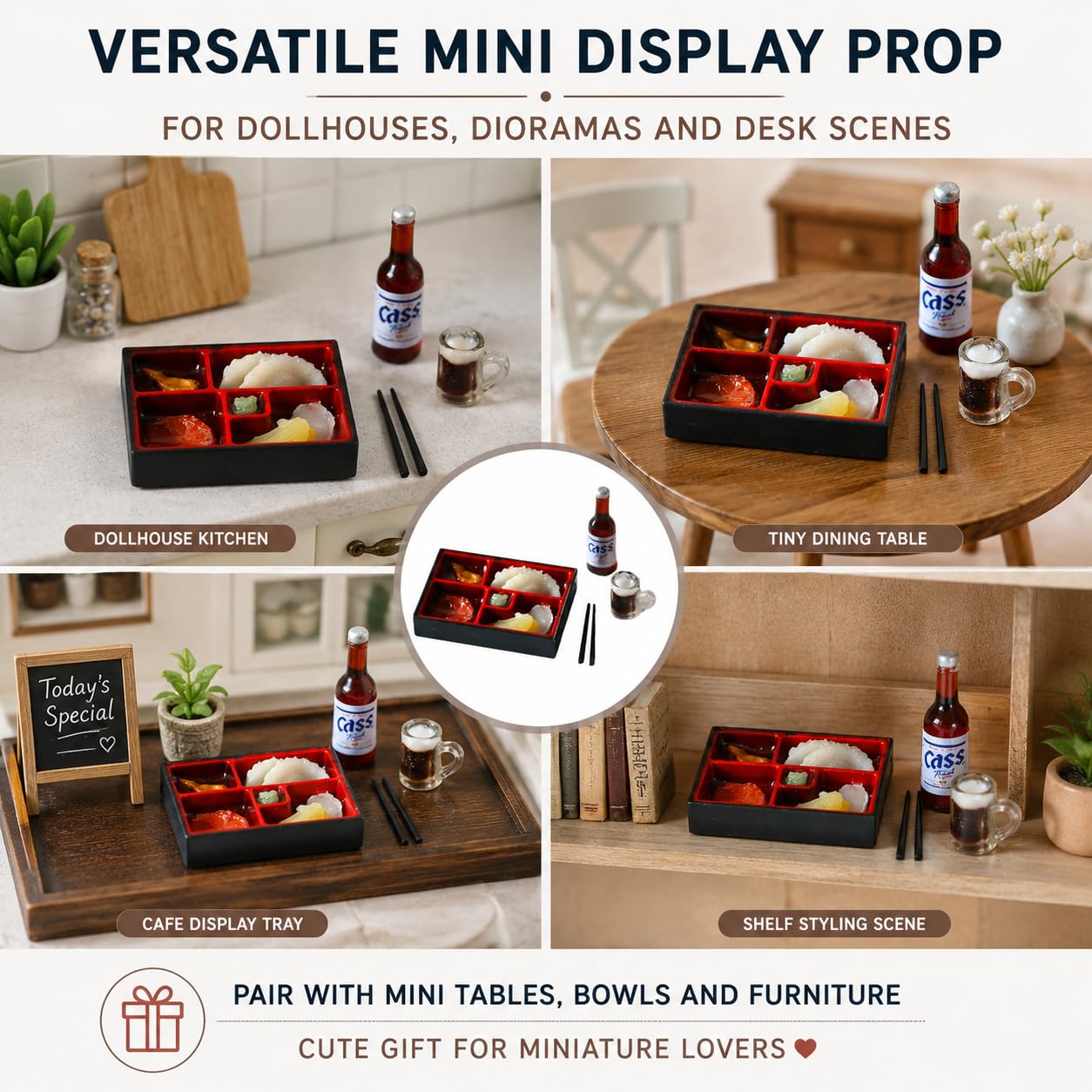 1 Set Dollhouse Miniature Fast Food, 1:12 Scale DIY Accessories for Ramen and Asian Food Lovers, Cute Kitchen and Home Office Decor
