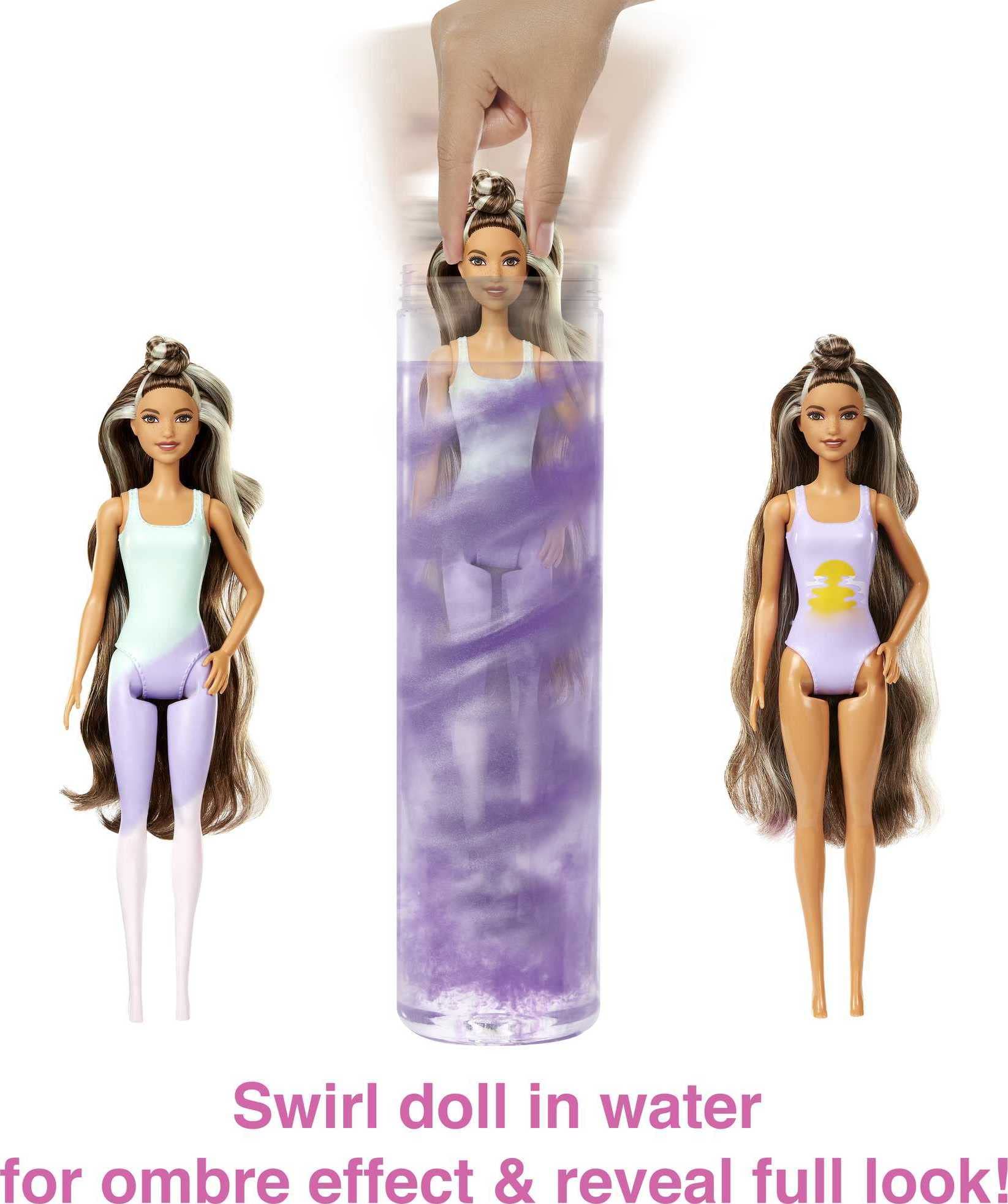 Barbie Color Reveal Doll with 7 Surprises, Color Change and Accessories, Sunshine and Sprinkles Series, Styles May Vary