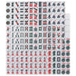HNDTEK 166 Tiles American Mahjong Set Soft Bag with Combo Rack (Red)