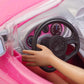 Barbie Playset with Sparkly Pink 2-Seater Toy Convertible Car Featuring Glam Details & Fashion Doll in Sundress & Sunglasses (Amazon Exclusive)