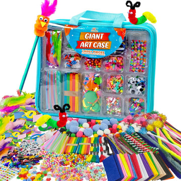 Arts and Crafts Supplies for Kid - 1600+Pcs Craft Kits for Kids - DIY School Craft Project for Kids Age 4 5 6 7 8-12 Christmas Gifts for Girls