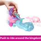 Mattel Disney Princess Ariel Mermaid Small Doll & Rolling Chariot Vehicle with 1 Friend Figure, Inspired by Mattel Disney Movie