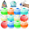 Reusable Water Balloons,Soft Refillable Water Balloons Quick Fill,12 Pack