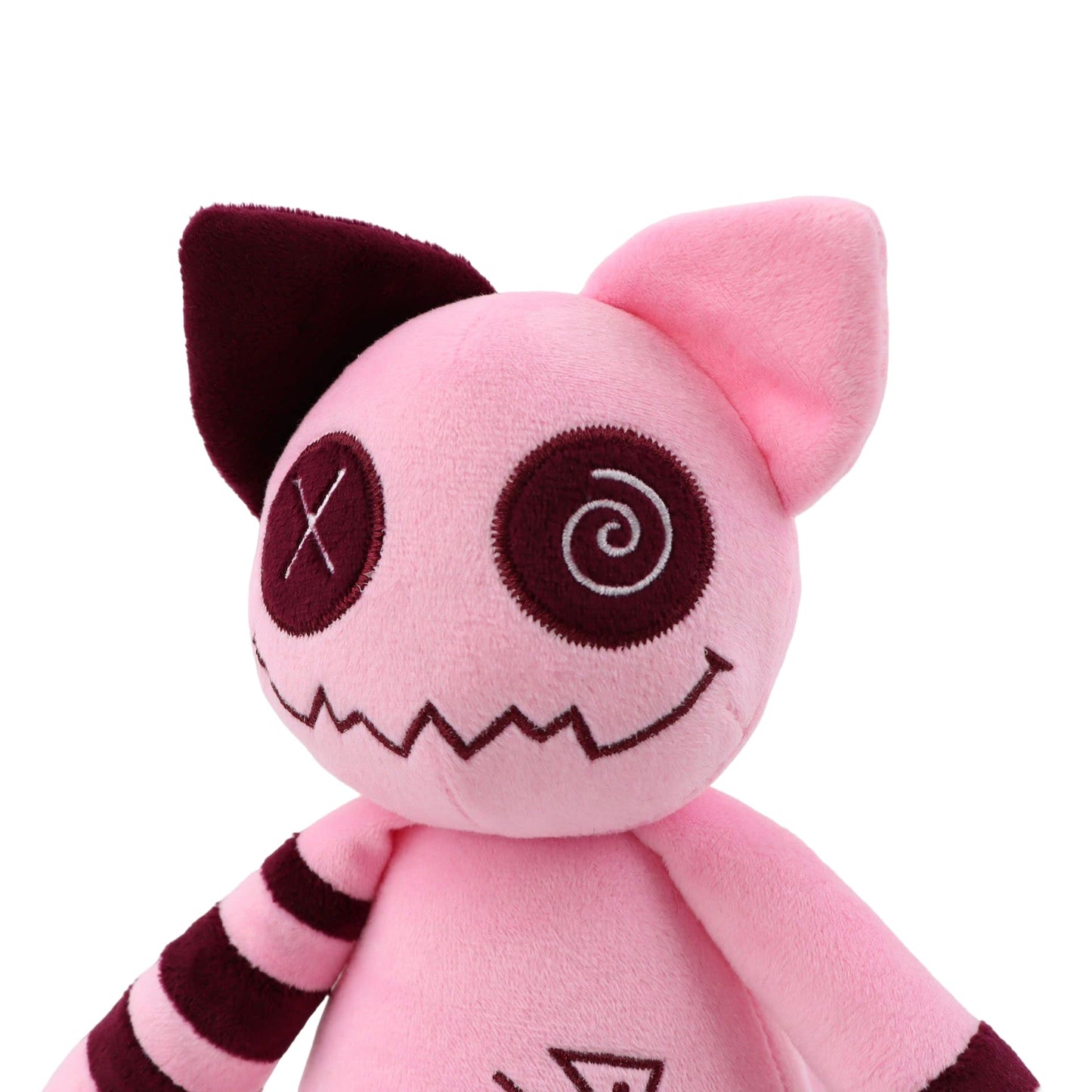 Bilibang Cat Plush,Gothic Style Pink Cat Plush, Zombies Cat Stuffed Animal