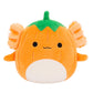 Squishmallows Original 5-Inch Halloween 4-Pack - Gabin Pumpkin Axolotl, Fitzy Goblin Holding Latte, Malcolm Bat Mushroom, Ms. K Purple Clown