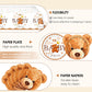 41Pcs Bear Paper Plates Bear Shaped Disposable Cake Plates Tableware