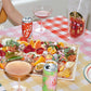 xo, Fetti Gingham Checkered Fabric Tablecloth 9ft | Camp Bachelorette Party