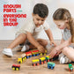 Wooden Train Set 12 PCS - Train Toys Magnetic Set Includes 3 Engines - Toy Train Sets For Kids Toddler Boys And Girls - Compatible With All Major