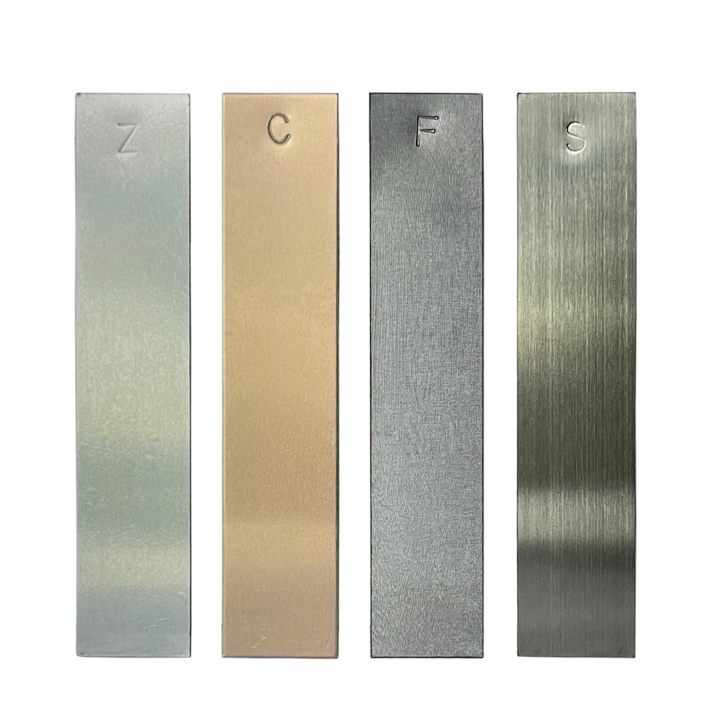 Diycoming Metal Electrodes Strips 4 Piece Set, Copper,Zinc,Iron & Stainless Steel Marked with The Symbol for Student's Electrochemical Experiments