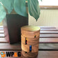 Spin to Win Cylinder Rotational IQ Cube Puzzle Wooden Spinning Sequential Color Barrel Brain Teaser Game