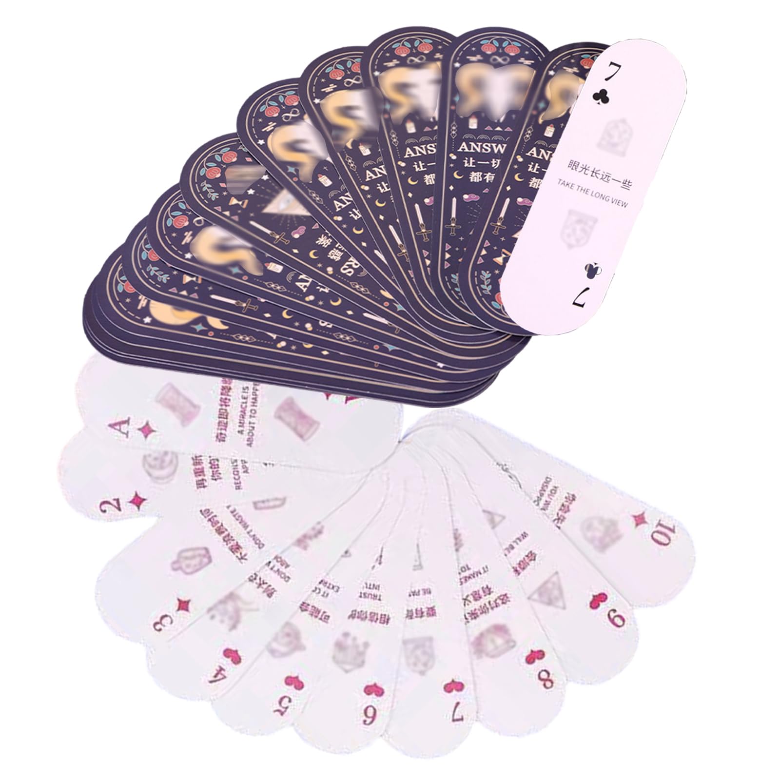 Eagyrosi Funny Mini Playing Cards - Portable Answers Book with Distinctive Messages, Narrow and Oval Deck of Cards for Poker Game, Suitable for All
