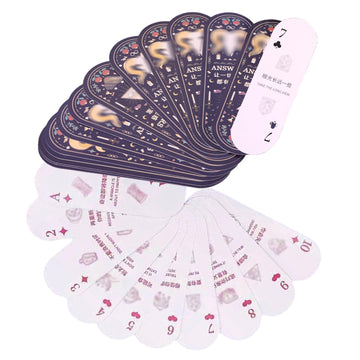 Eagyrosi Funny Mini Playing Cards - Portable Answers Book with Distinctive Messages, Narrow and Oval Deck of Cards for Poker Game, Suitable for All