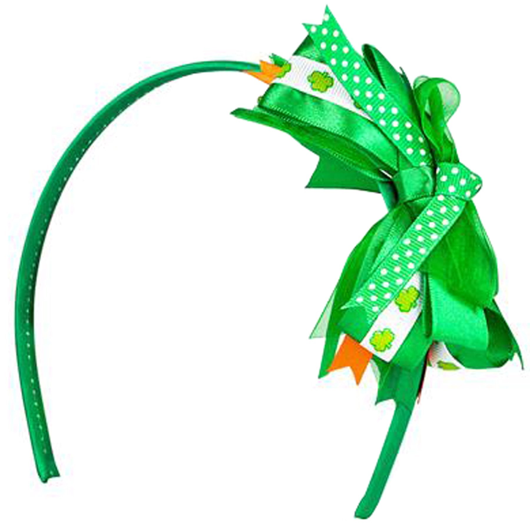 Rhode Island Novelty St Patricks Day Shamrock Irish Ribbon Headband Party Supplies (12 Per Order)