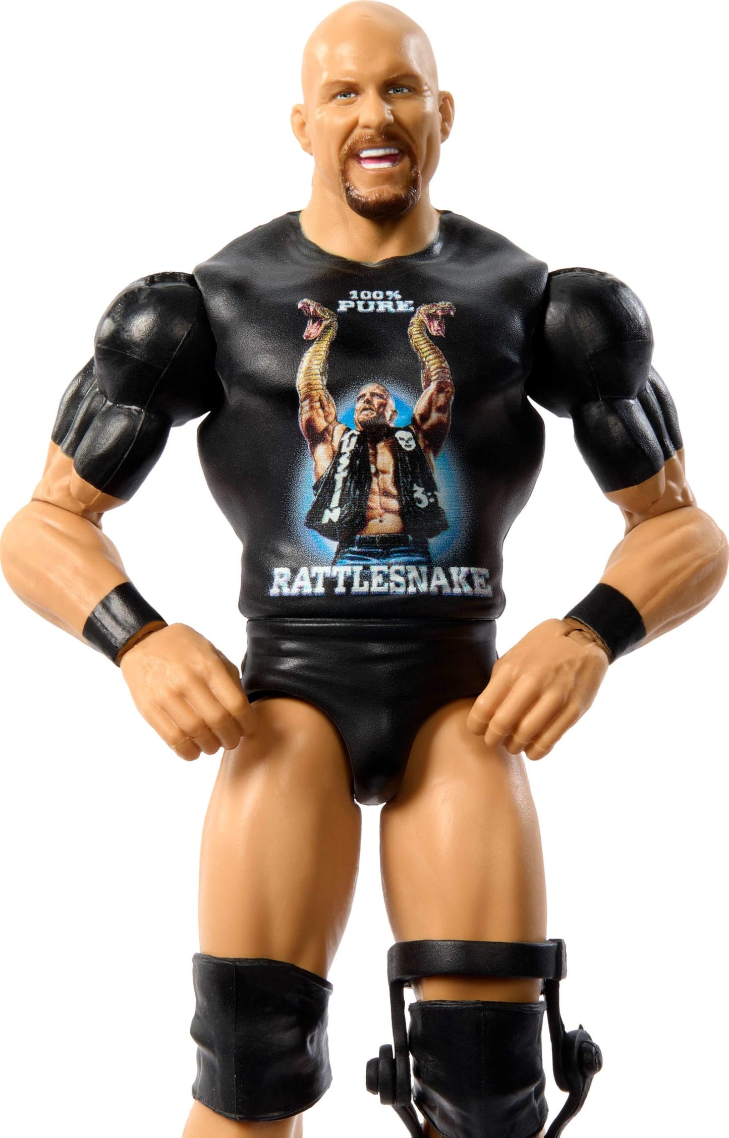 Mattel WWE “Stone Cold” Steve Austin Action Figure, Main Event Series #152 6-inch Collectible with 10 Articulation Points & Life-Like Look