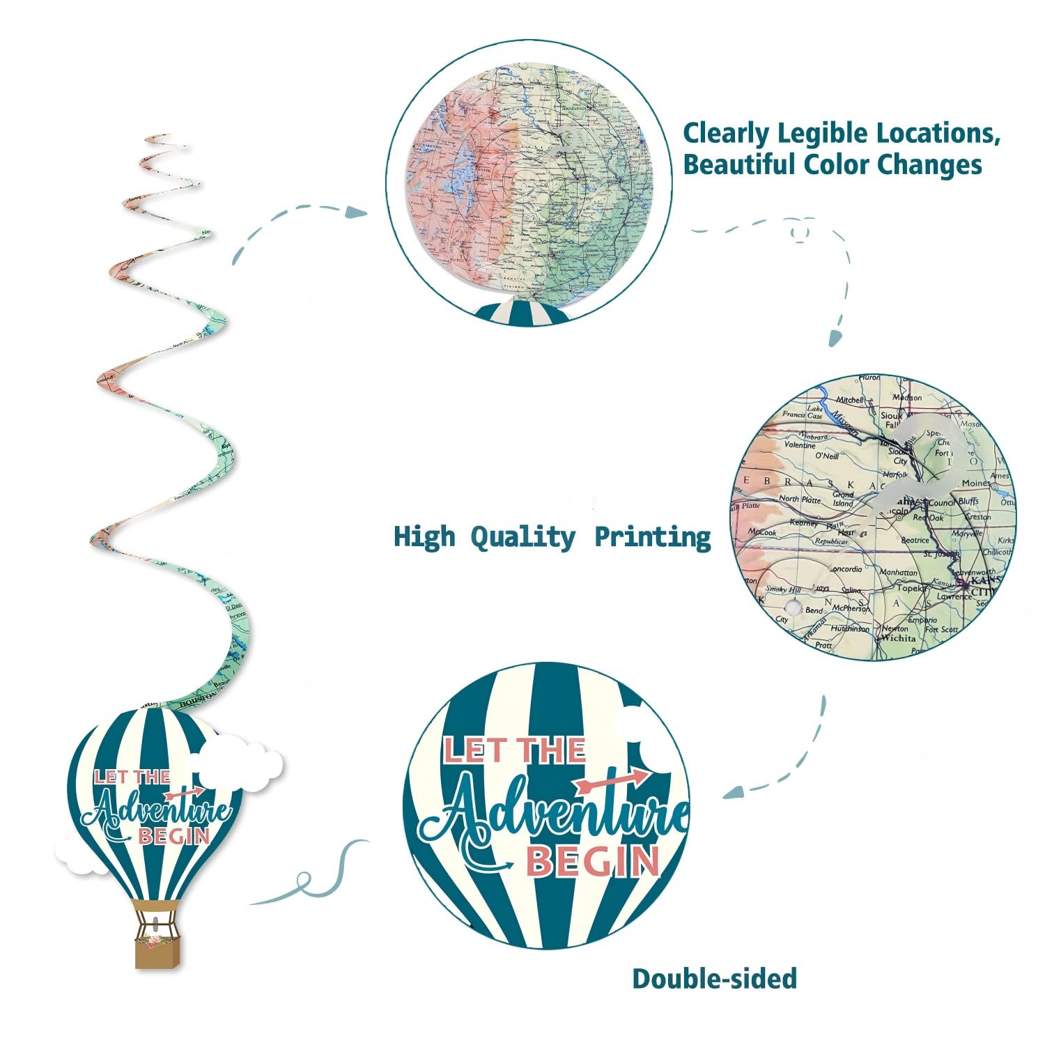 Travel Themed Party Decorations 30 PCS Travel Themed Hanging Swirl Let The Adventure Begin Adventure Awaits Bon Voyage Party Decorations Farewell