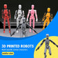 MerryXD T13 3D Action Figure,Assembly Completed Dummy Nova Titan Lucky 13 Action Figure 3D Printed Multi-Jointed Movable Toy Yellow