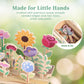 WOODENFUN Wooden Pretend Play Toys for Kids, 22Pcs Flower Garden Playset