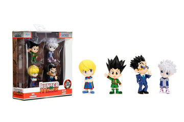 Jada Hunter x Hunter Metalfigs 2.5" 4 Pack (Gon, Killua, Kurapika, Leorio) - Collectible Die-Cast Figures - Authentic Designs, Premium Quality - Toys