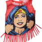 Barbie Clothes: Wonder Woman Character Top Dolls, Red Fringe Tank with Wonder Woman Graphic, Gift for 3 to 8 Year Olds