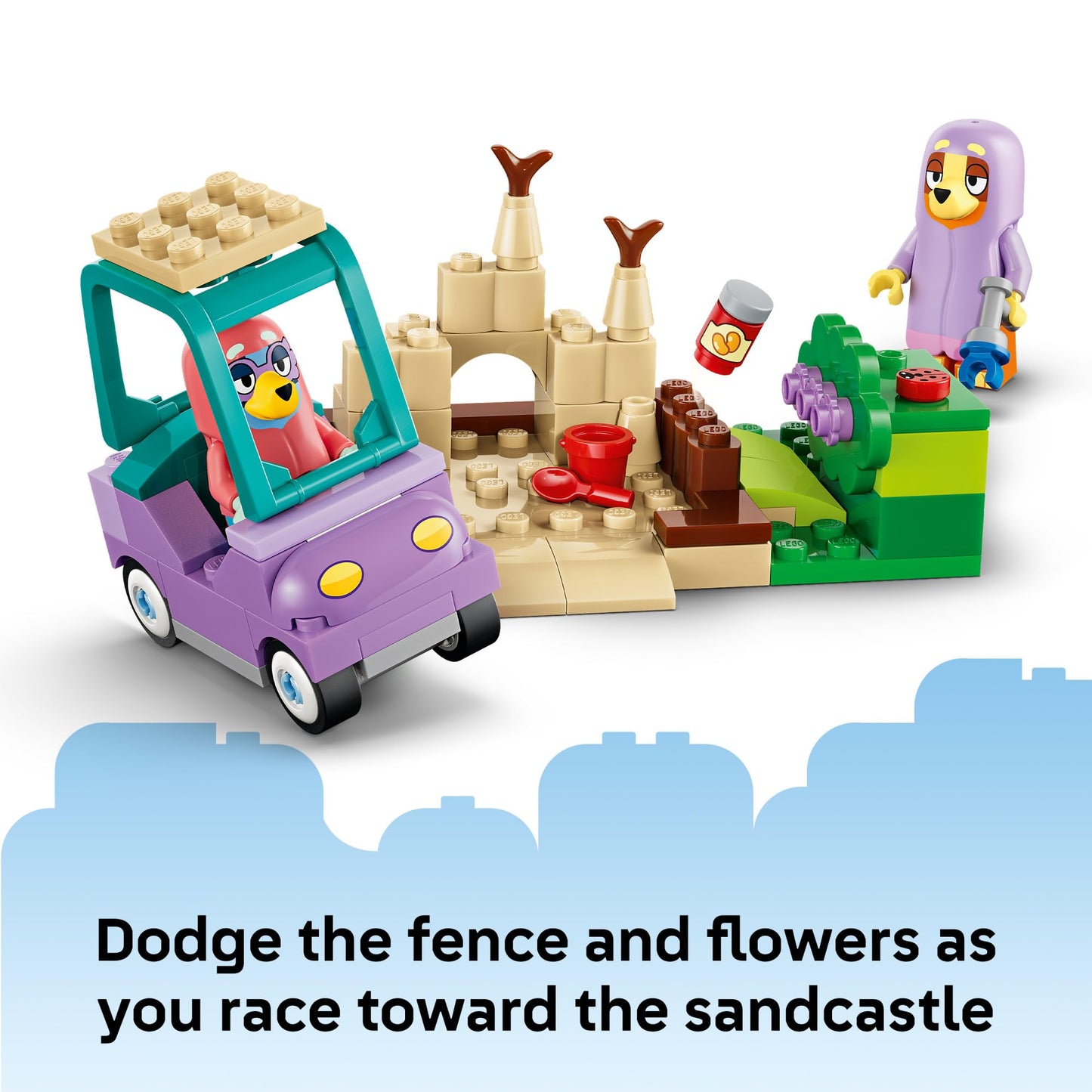 LEGO Bluey Grannies with Bingo and Bluey - Building Toy for Girls & Boys, Ages 4+ - Toddler Car & Playset with 2 Characters - Gift for Birthdays