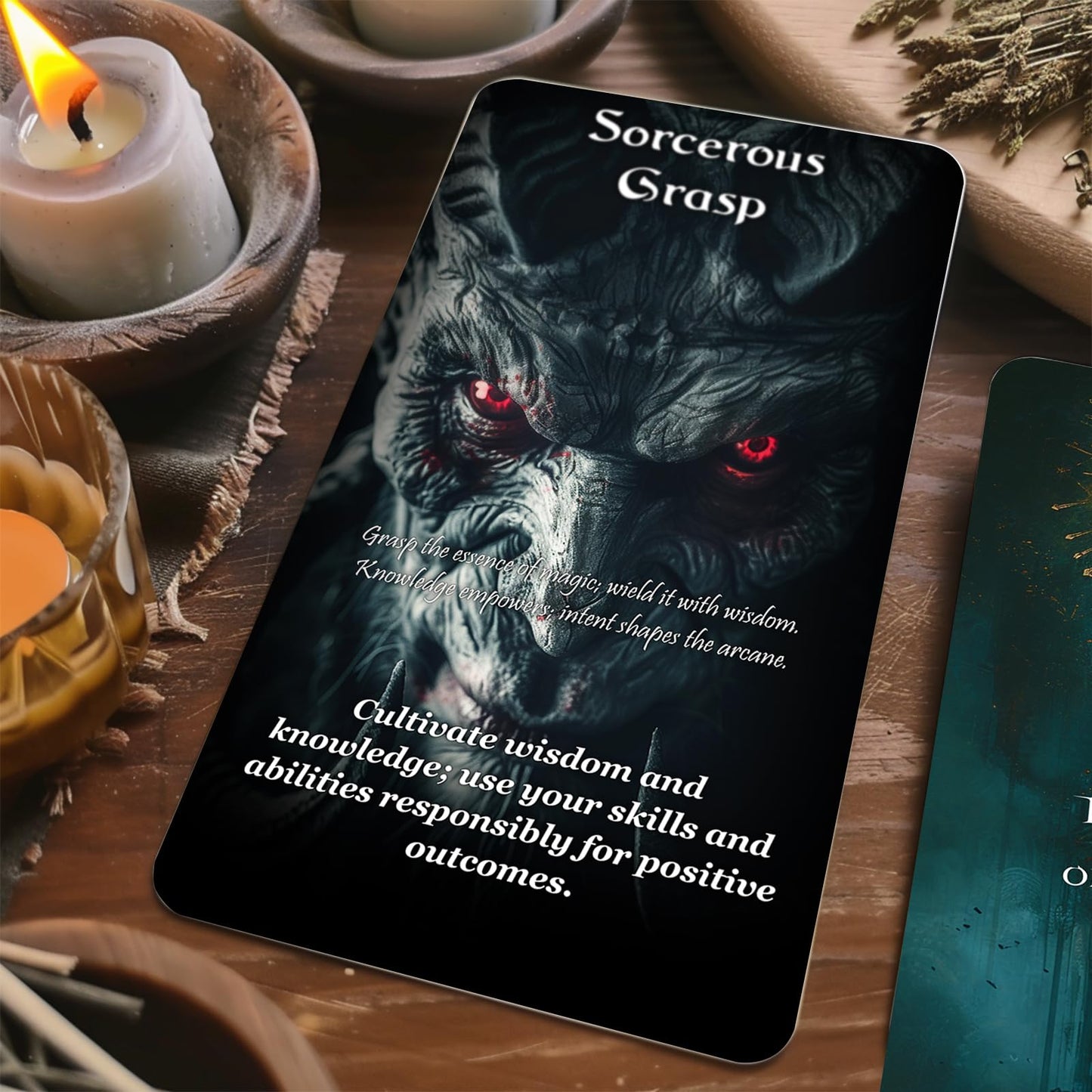 ZZBUY Evil Eye Oracle Cards, 60 Oracle Deck with Meanings on Them for Beginner Insight and Discovery, Haters Exposed, Eyewitness Exposed (Green)