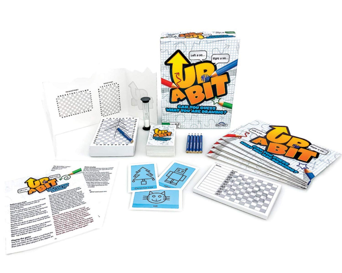 Outset Media Up a Bit Drawing Card Game - Describe an Object to Draw and Guess - Family Guessing Game Ages 8+ - Contains 100 Objects Cards, 250 Double