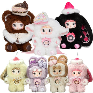Waicommen Nommi A bite of Sweetheart Series Blind Plush Box, 1PC (1 of 7 Possible Styles), 6 Regular Figure and 1 Hidden Figure, Toy Figure for 15