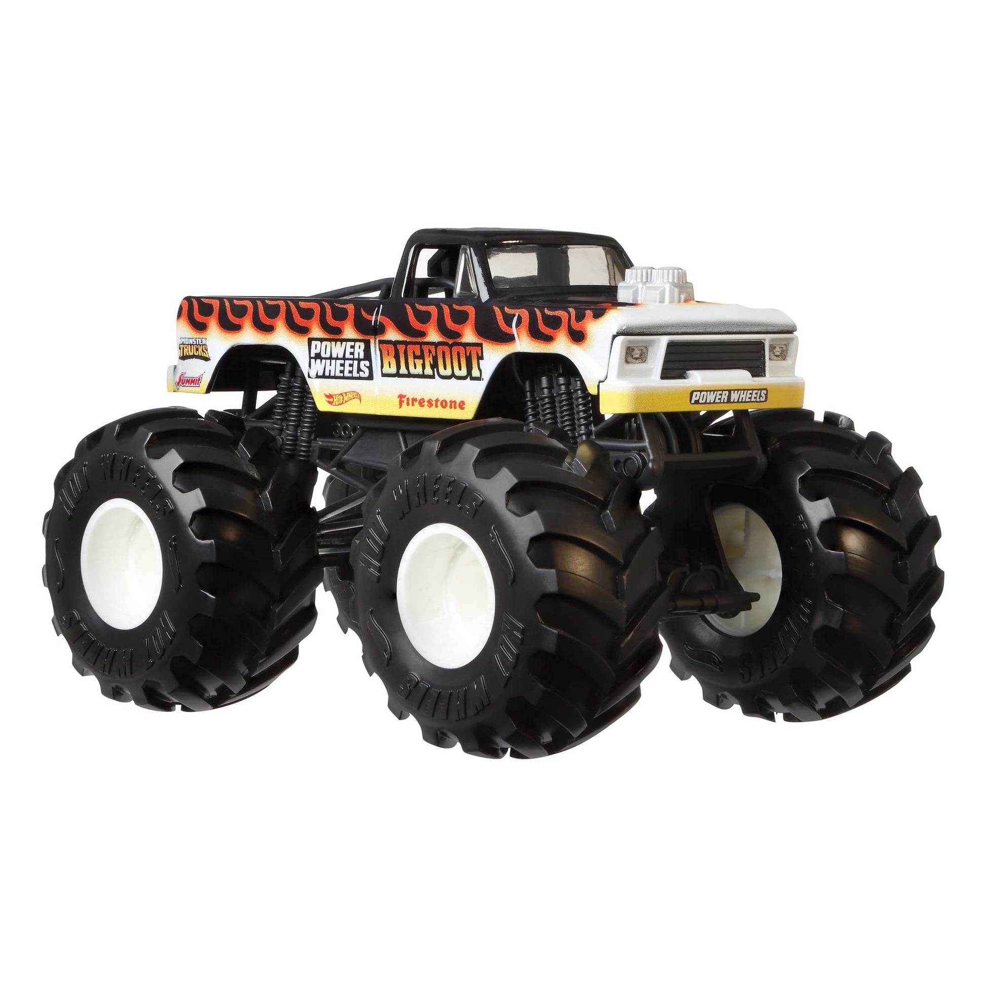 Hot Wheels Monster Truck 1:24 Scale Bigfoot (Power Wheels) Vehicle with Giant Wheels for Kids Age 3 to 8 Years Old Great Gift Toy Trucks Large Scales