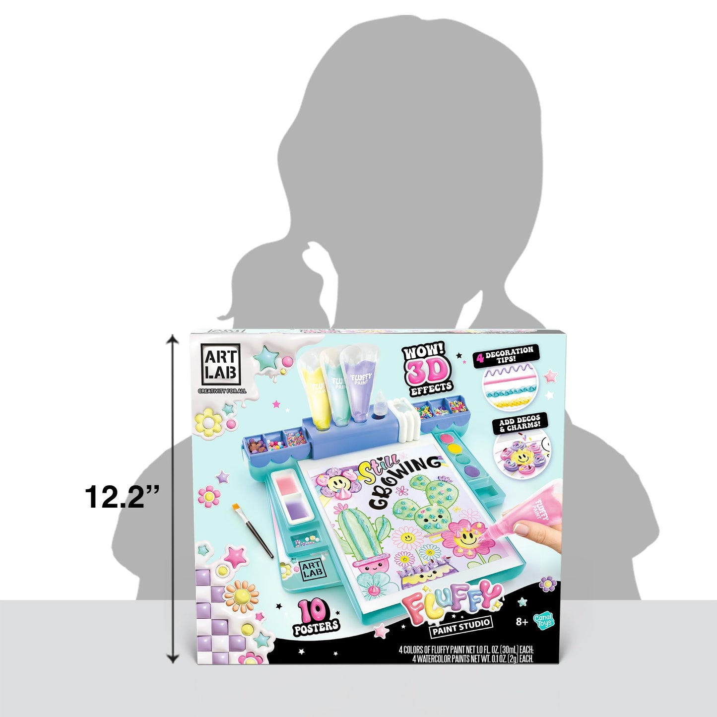 Canal Toys Art Lab Fluffy Paint Studio - 3D Painting Set for Kids: Create Puffy Artwork with Textured Paints & Tools, Fun DIY Arts & Crafts Kit