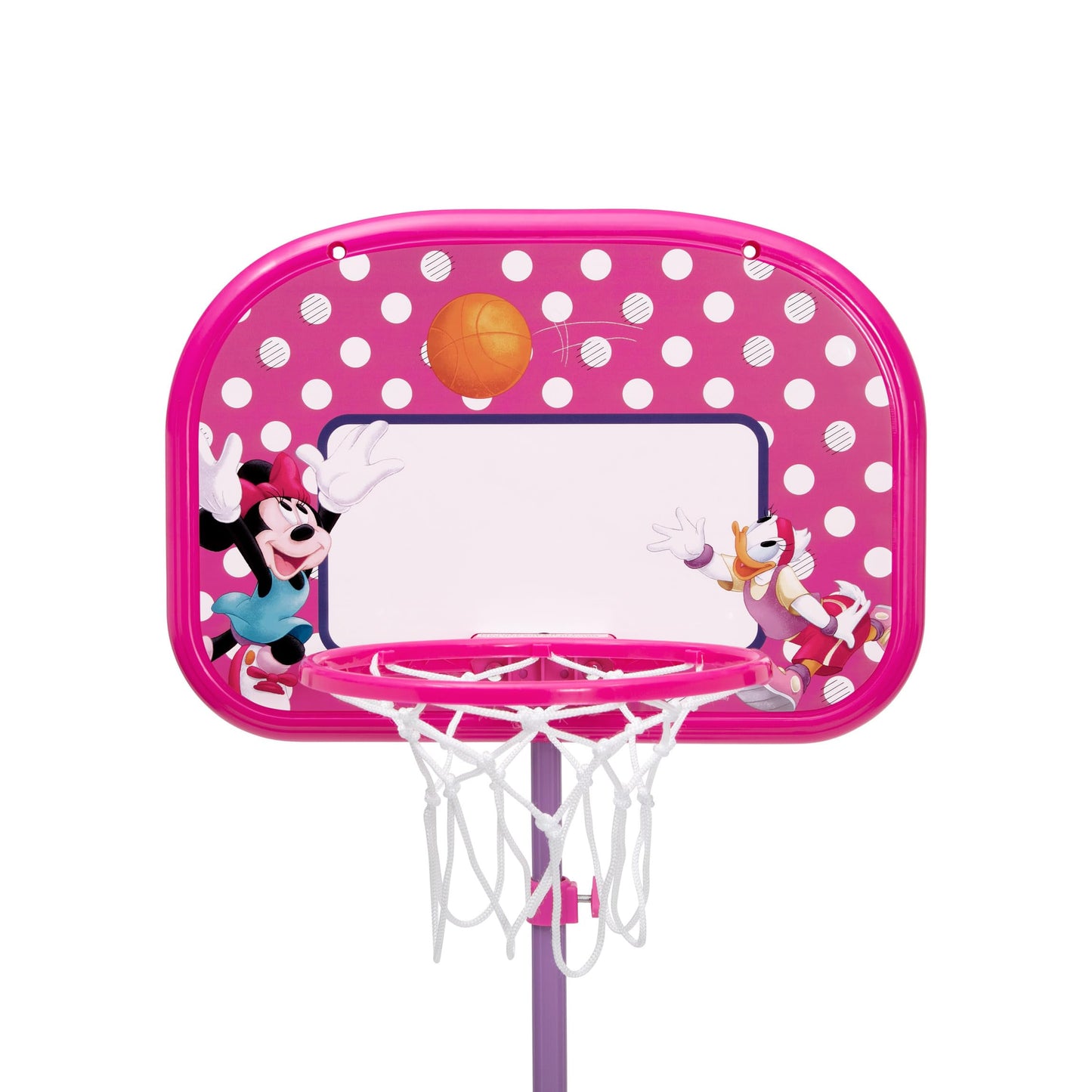 Delta Children - Disney Minnie Mouse Kids Basketball Hoop Set, Height Adjustable Toddler Basketball Goal with Stand, Indoor Outdoor Sports Toy