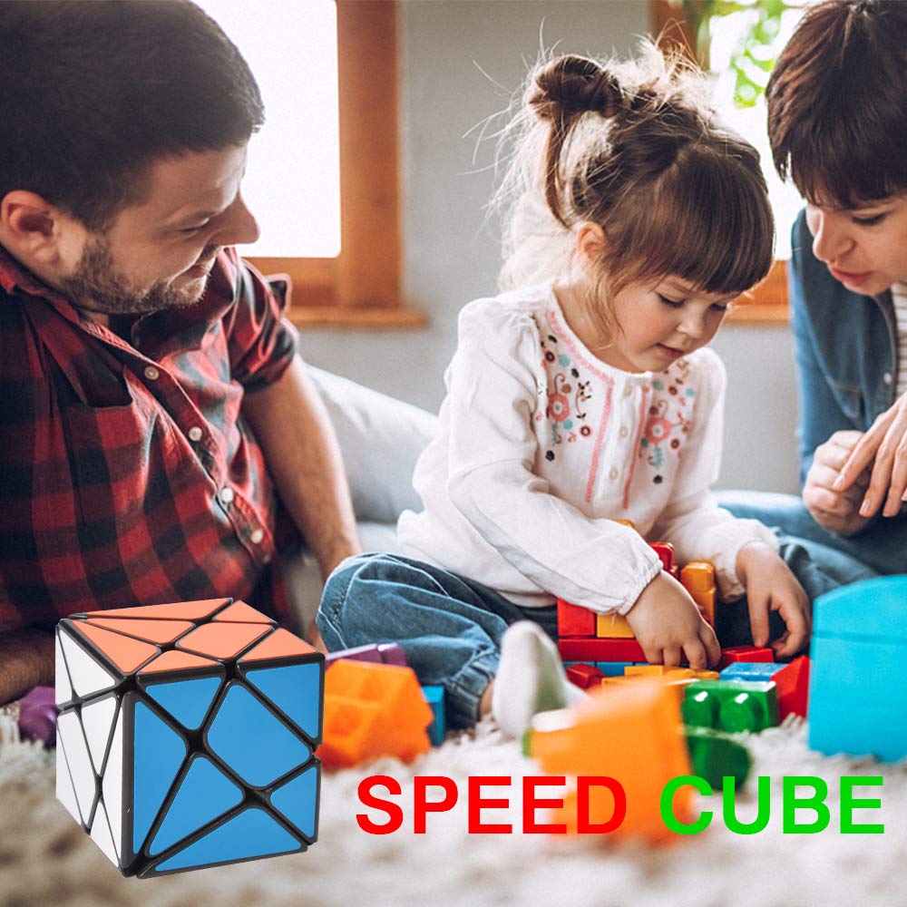 YJ Cube Set - 4-Pack, Includes 3x3 Fluctuation Angle & Mirror Puzzles, 2x3 Wheel & Square King Cubes