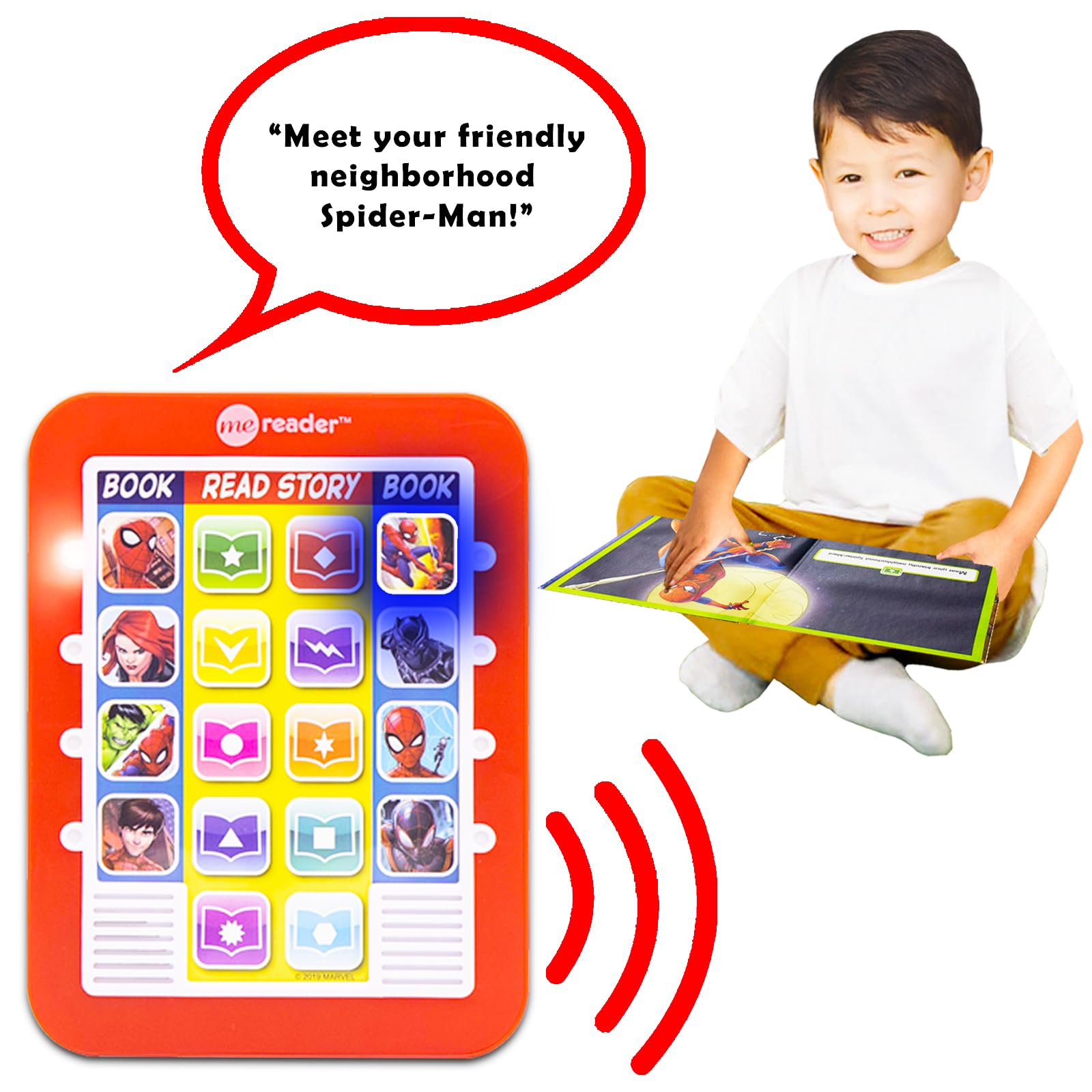 Spiderman Sound Book Library with Electronic Me Reader Bundle