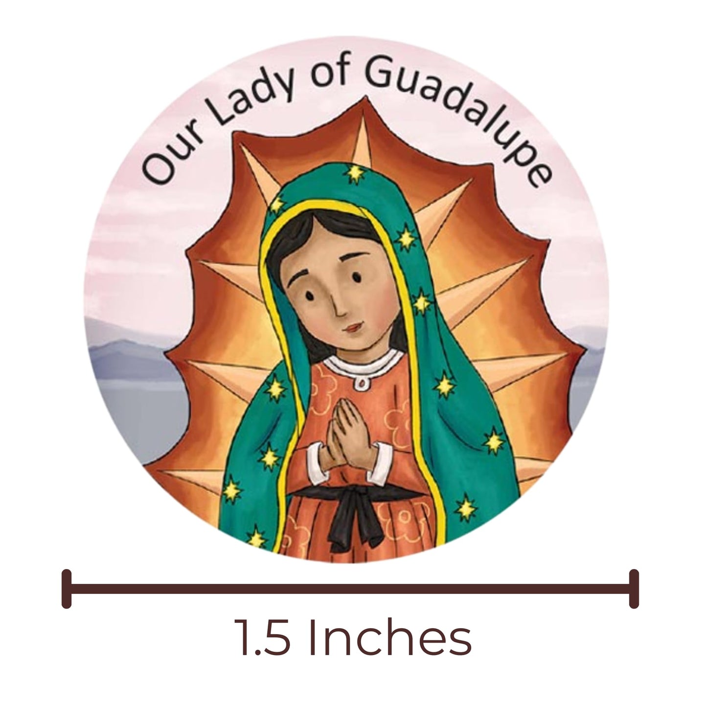 Mini Catholic Saint Stickers, Round Adhesive for Crafts, School Supplies and Faith Formation Activities, 1.5 Inches Diameter (200 Total)
