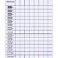 Volareo Mexican Train and Chicken Foot Dominoes Score Pad - 100 Scoring Sheets per Scorepad, 8.5 x 5.5 Inches - Score Sheets for Double 12 Domino