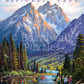 Boardwalk Grand Teton 500 Piece Jigsaw Puzzle Scenic Nature Wyoming Puzzles with Premium Box, Gift for Adults and Family 16"x20"