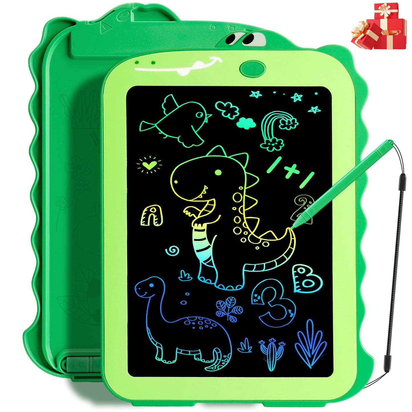 Teriph LCD Writing Tablet for Kids, Colorful Toddlers Toys Drawing Board, Educational Kid Toys, Doodle Pad Dinosaur Toy for 3 4 5 6 7 8 Year Old Boys