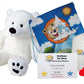 Stuffems Toy Shop Make Your Own Stuffed Animal 16" Tundra the Polar Bear - No Sew - Kit with Cute Backpack!