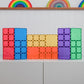 CONNETIX Magnetic Tiles Rainbow Square Pack, 42 Pieces