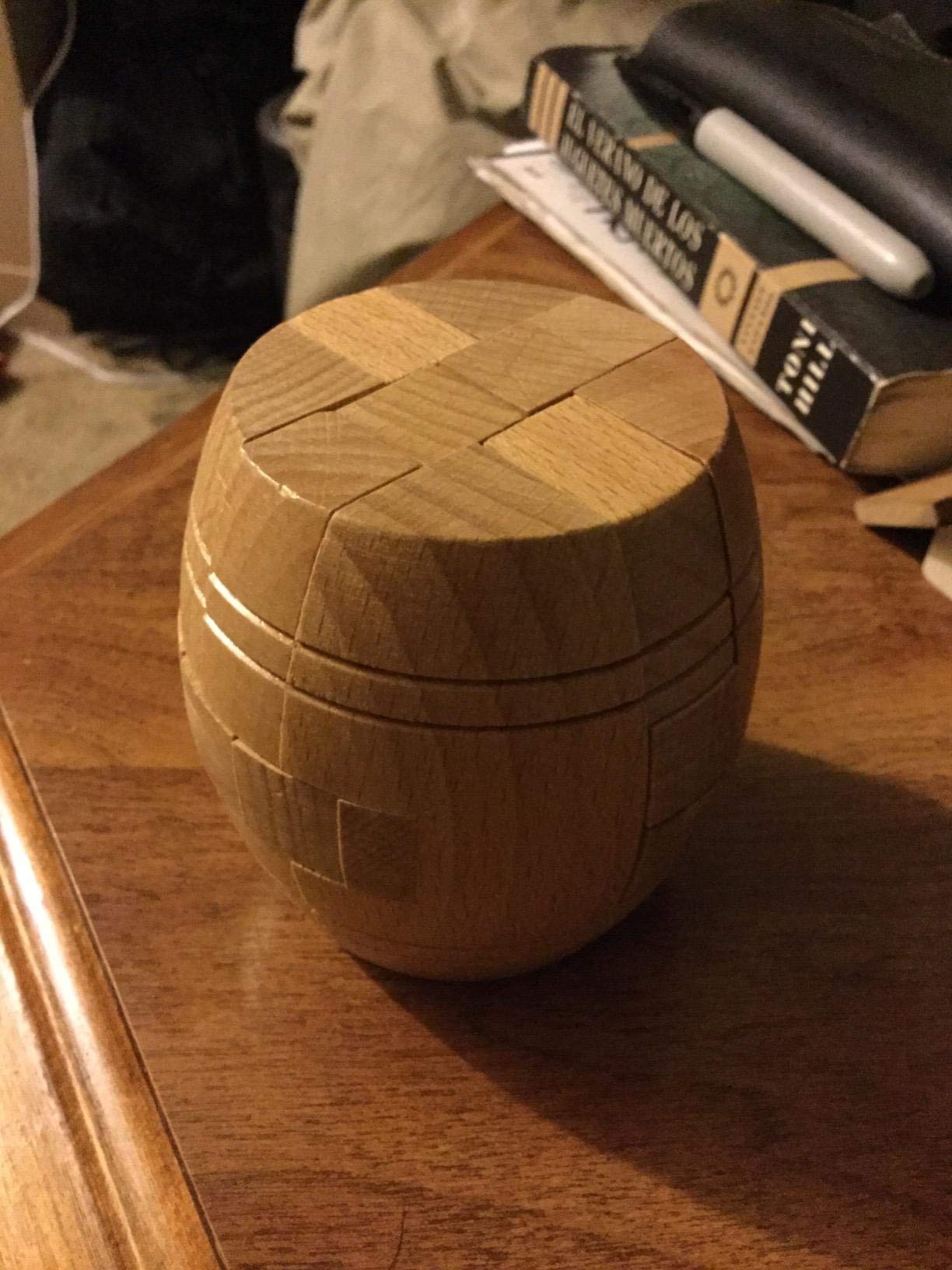 Ahyuan Handmade Powder Barrel Wooden Puzzles for Adults an Interlocking 3D Brain Teaser Puzzles for Adults Hidden Passage Works on a Classic