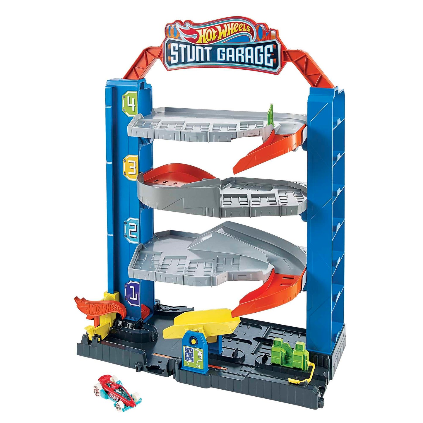 Hot Wheels City Stunt Garage Play Set Gift Idea for Ages 3 to 8 Years Elevator to Upper Levels Connects to Other Sets