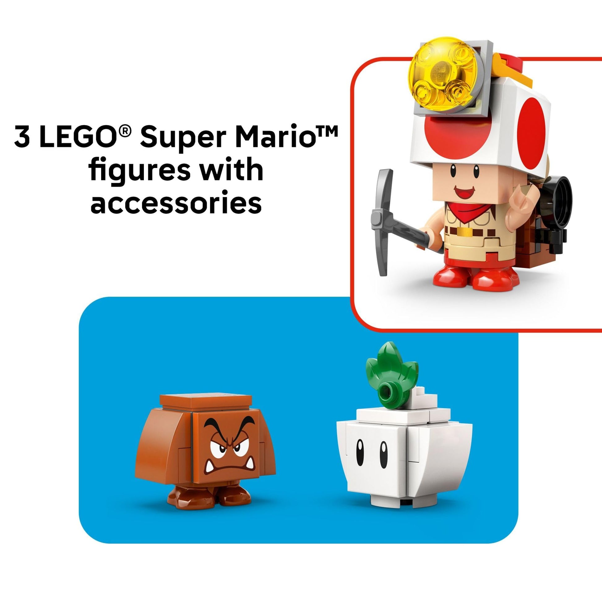 LEGO Super Mario Captain Toad’s Camp Building Toy - Pretend Play Set for Kids, Ages 6+ - Building Blocks for Boys & Girls W/Toad, Goomba, & Turnip Toy