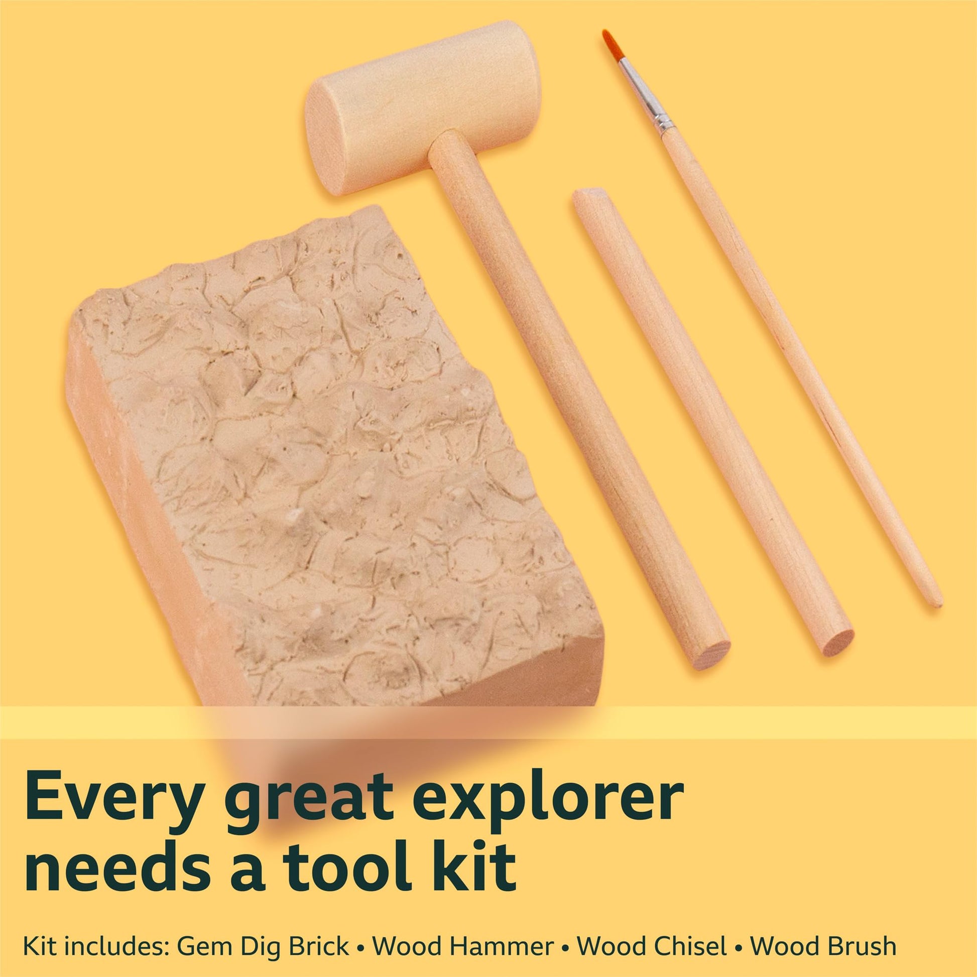 BBC Earth Excavate & Discover Gemstone Dig, Dig Up 9 Real Gemstones & Make Keychains, Rock Digging Excavation Kit, STEM Learning Kit, Kids Science