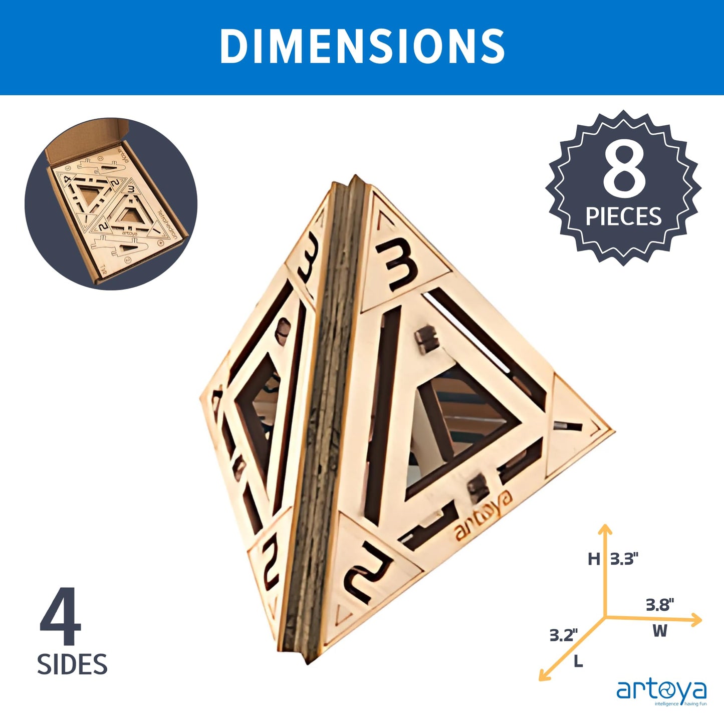 3D Wooden Puzzles for Teens & Adults - Smart Brain Teaser Puzzles, Wood Models, Creative & Educational Fun, Sustainable Materials, Ages 14 and Up