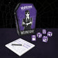Yahtzee: Wednesday Dice Game, Collectible Flocked Interior Coffin Dice Cup, Classic Game Based on Addams Family Character Wednesday Addams, Officially