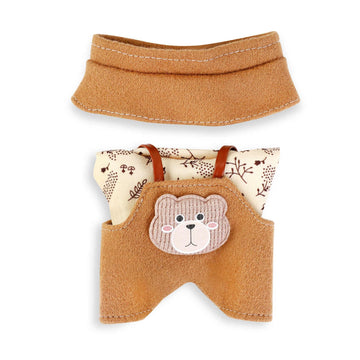 Abincee 17cm Doll Clothes Compatible with Labubu,Premium Doll Outfit Set Fashion Designed Dresses (Khaki)
