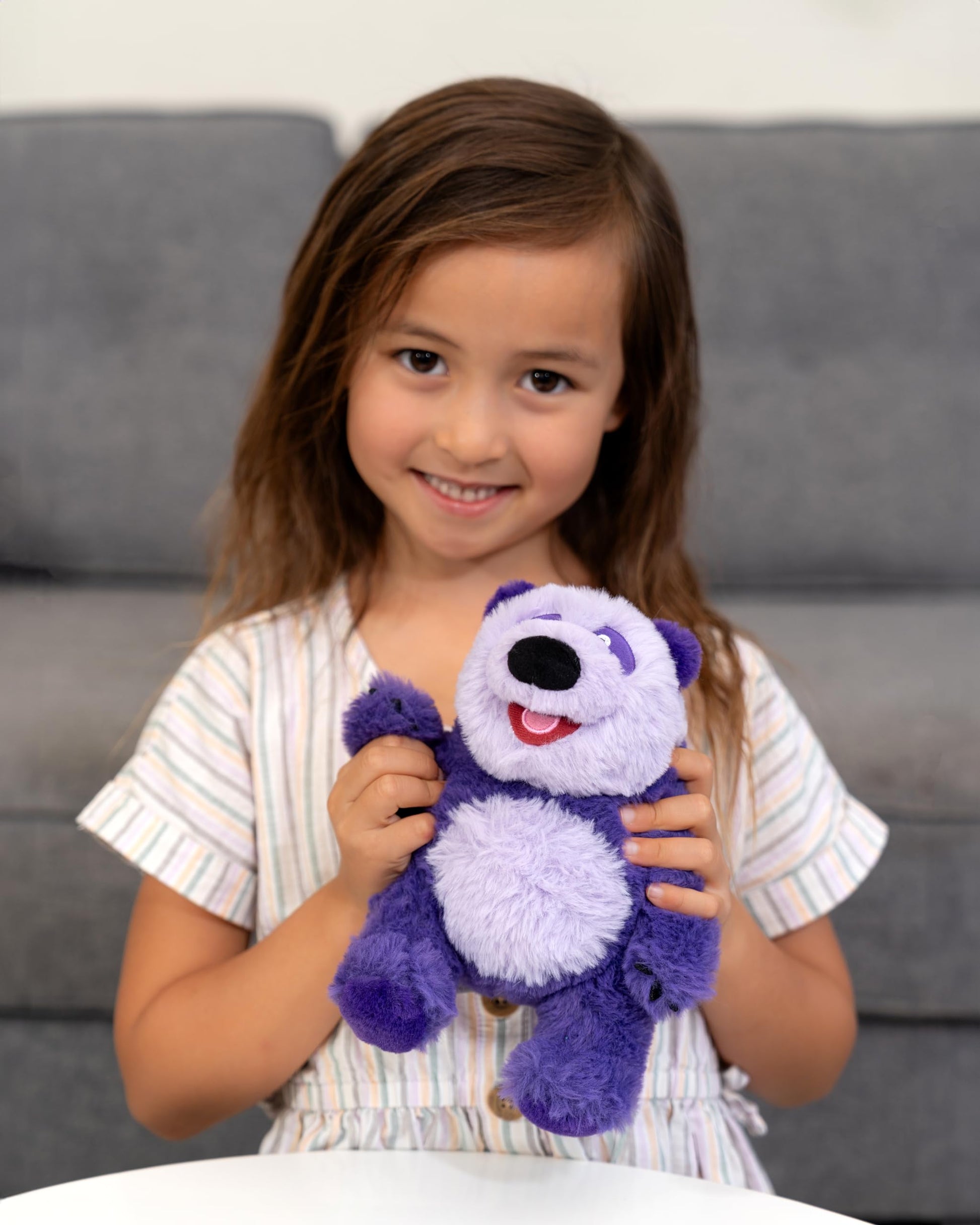 Jada Toys Donkey Hodie 8" Sound Plush Twin Pack - Purple Panda & Duck Duck - Squeeze for Phrases from Preschool Show Donkey Hodie - Ages 3+